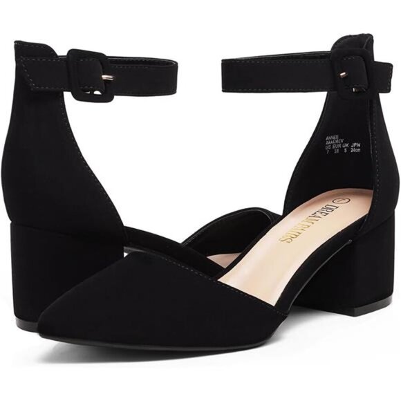 Shoes - New In Box Womens Pointed Toe Low Chunky Heels Pump Shoes
